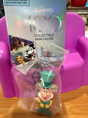 100 year Disney Mad Hatter Mini Figure - Teal, Green, Yellow